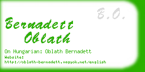 bernadett oblath business card
